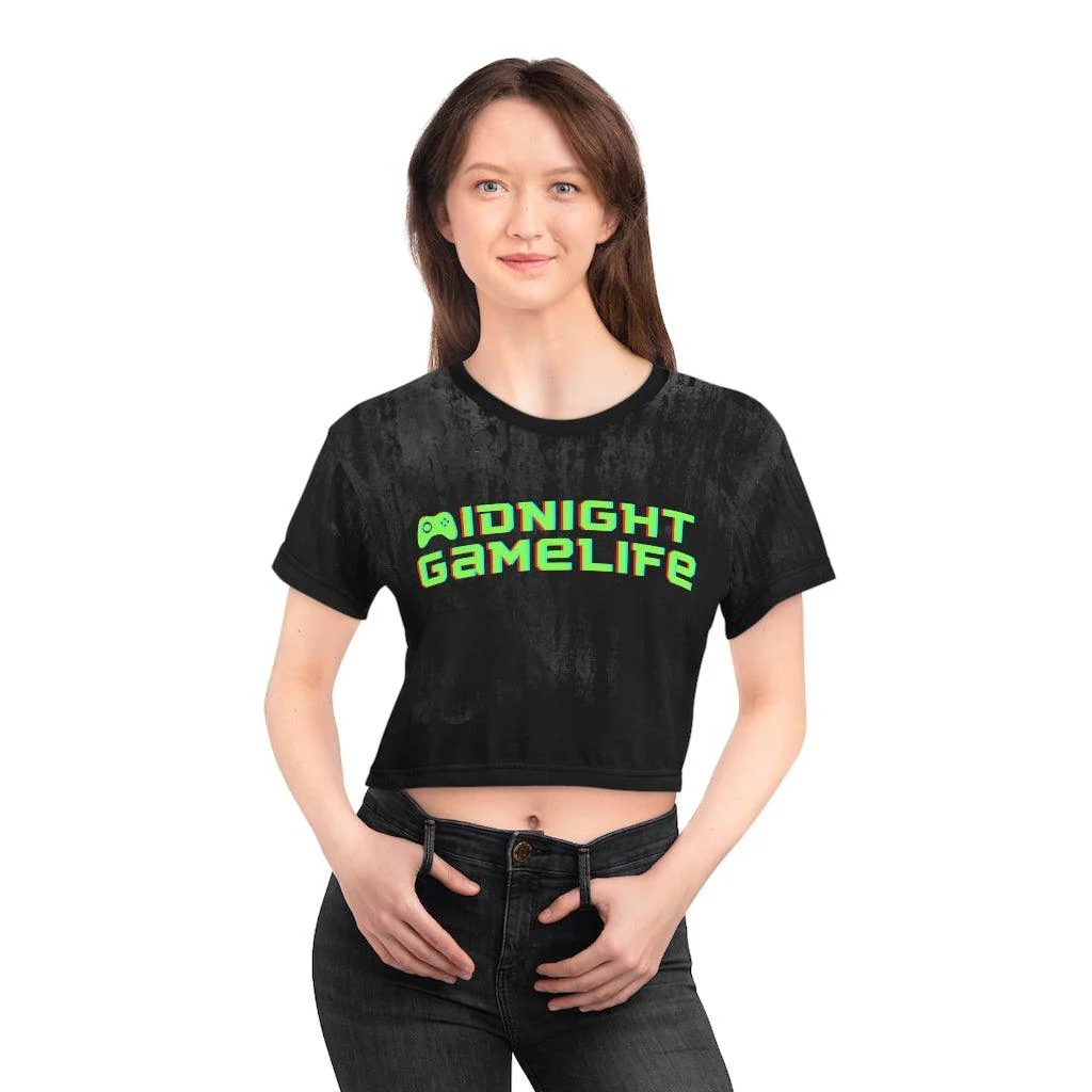 Midnight Game Life Gamer Crop Tee - Image 22