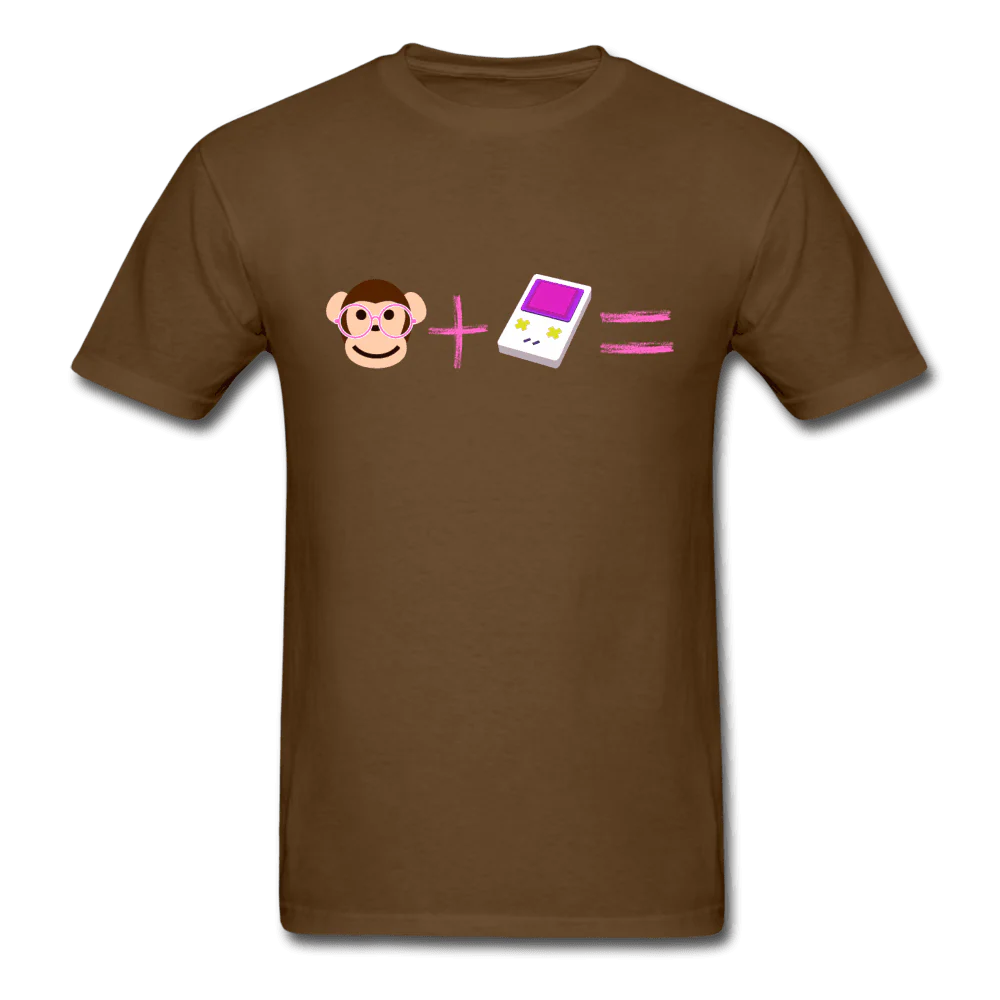 Monkey + Game Boy Equals Unisex T-Shirt - Image 3