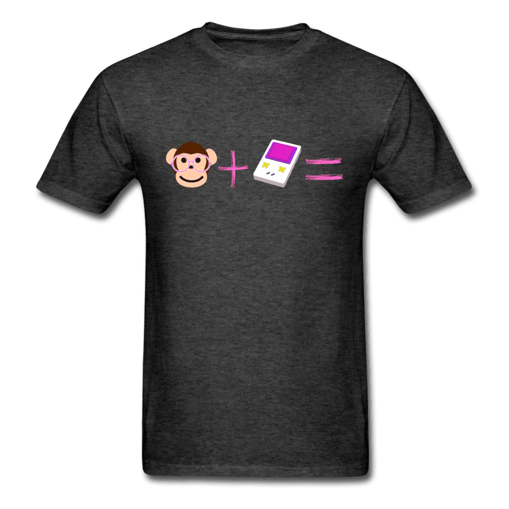 Monkey + Game Boy Equals Unisex T-Shirt - Image 5