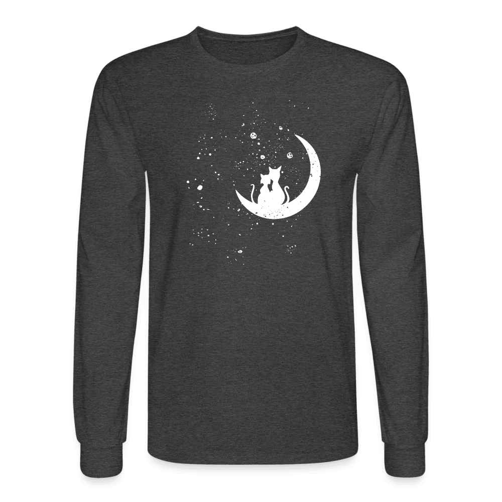 Moonlight Cat Love Long Sleeve T-Shirt - Image 4