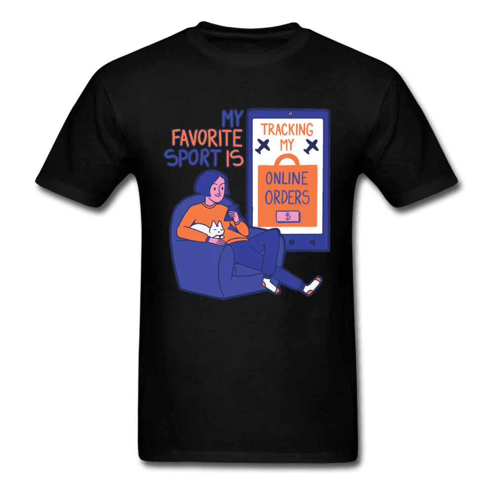 My Favorite Sport is Tracking Online Orders Unisex T-Shirt - Image 5