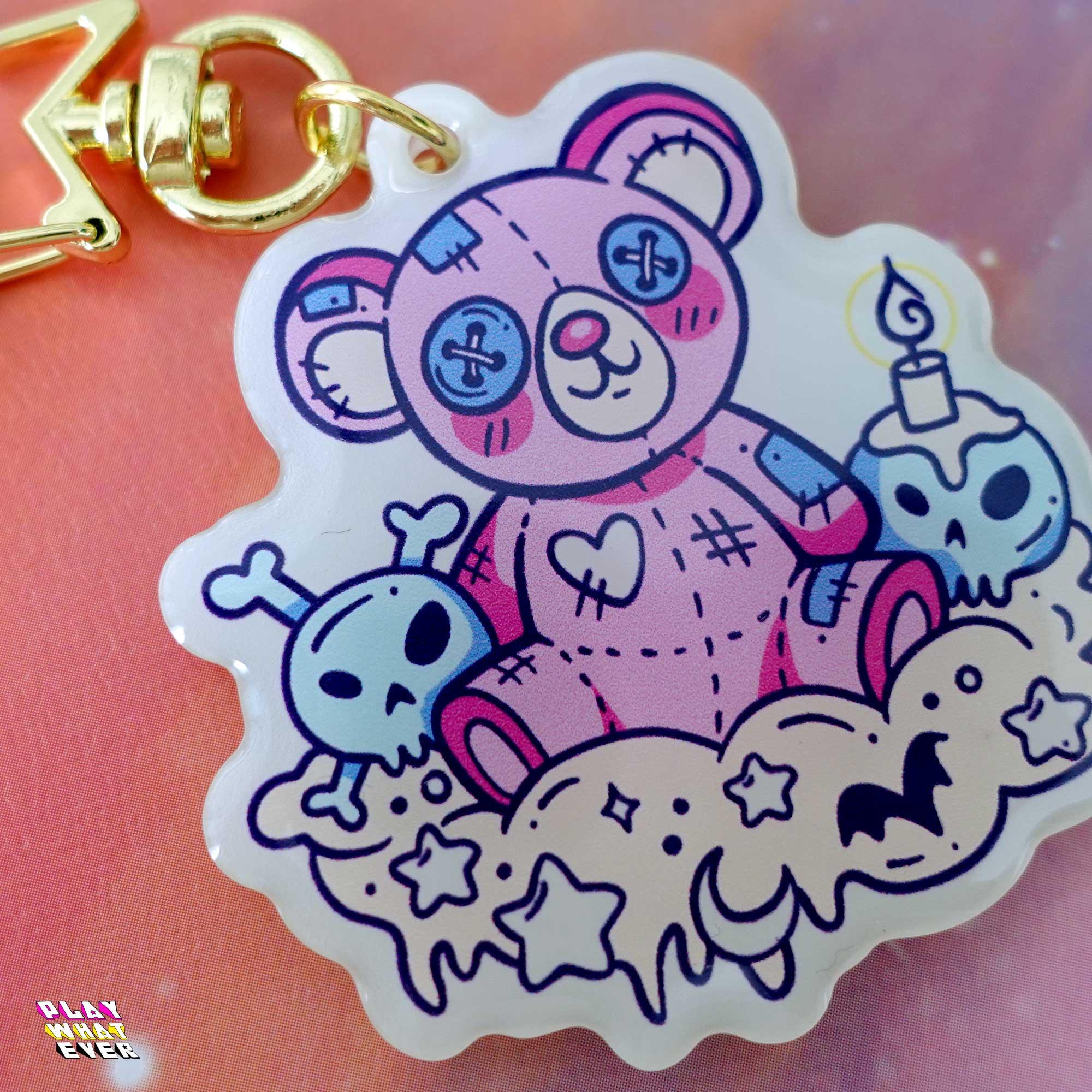 My Haunted Bear Glow In the Dark Keychain - Image 3