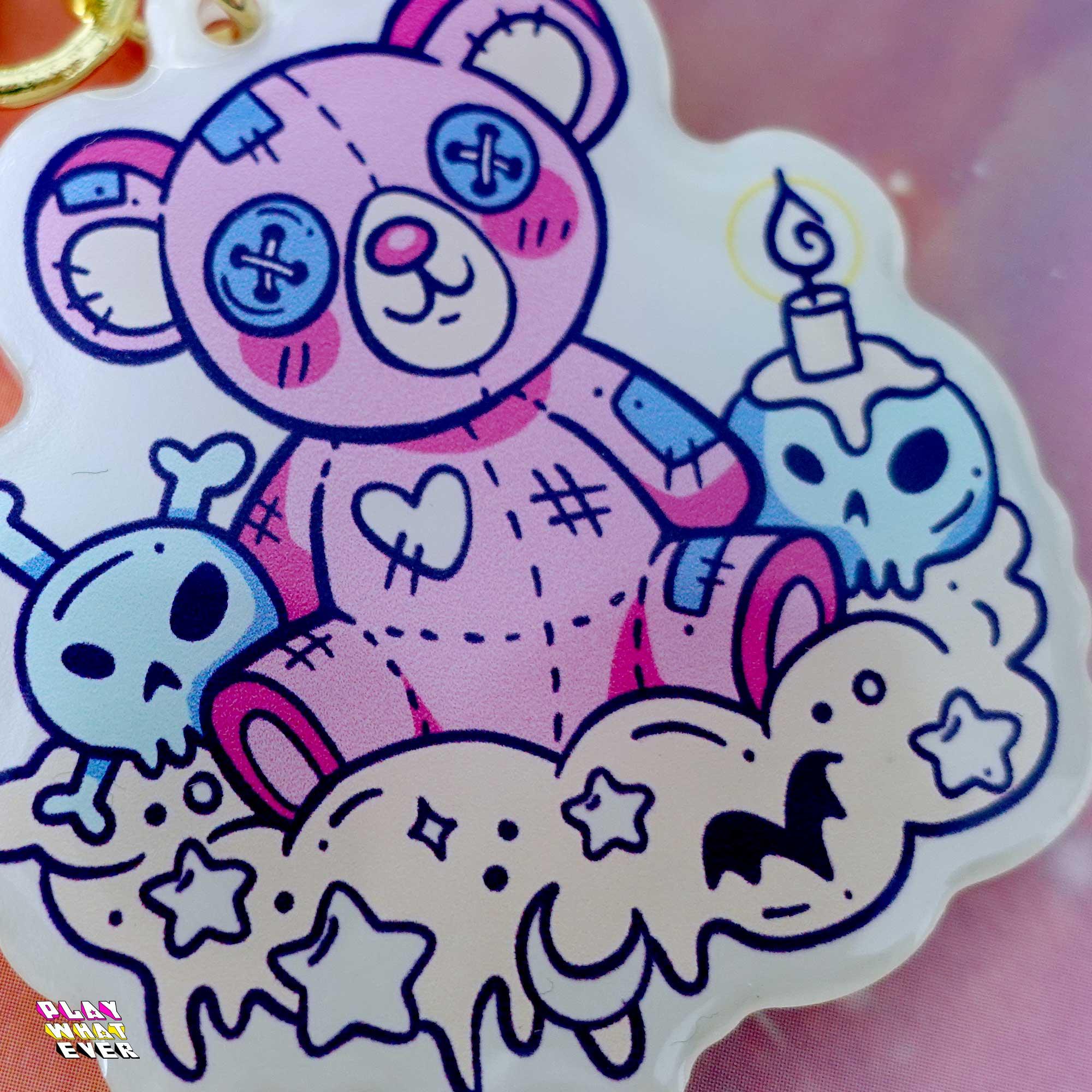 My Haunted Bear Glow In the Dark Keychain - Image 4