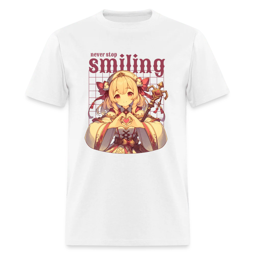 Never Stop Smiling Anime RPG Cleric Unisex Shirt
