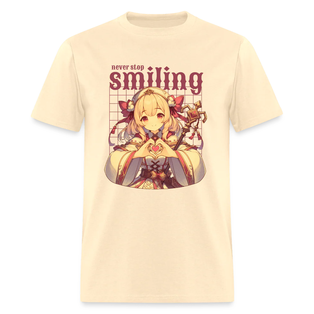 Never Stop Smiling Anime RPG Cleric Unisex Shirt - Image 4