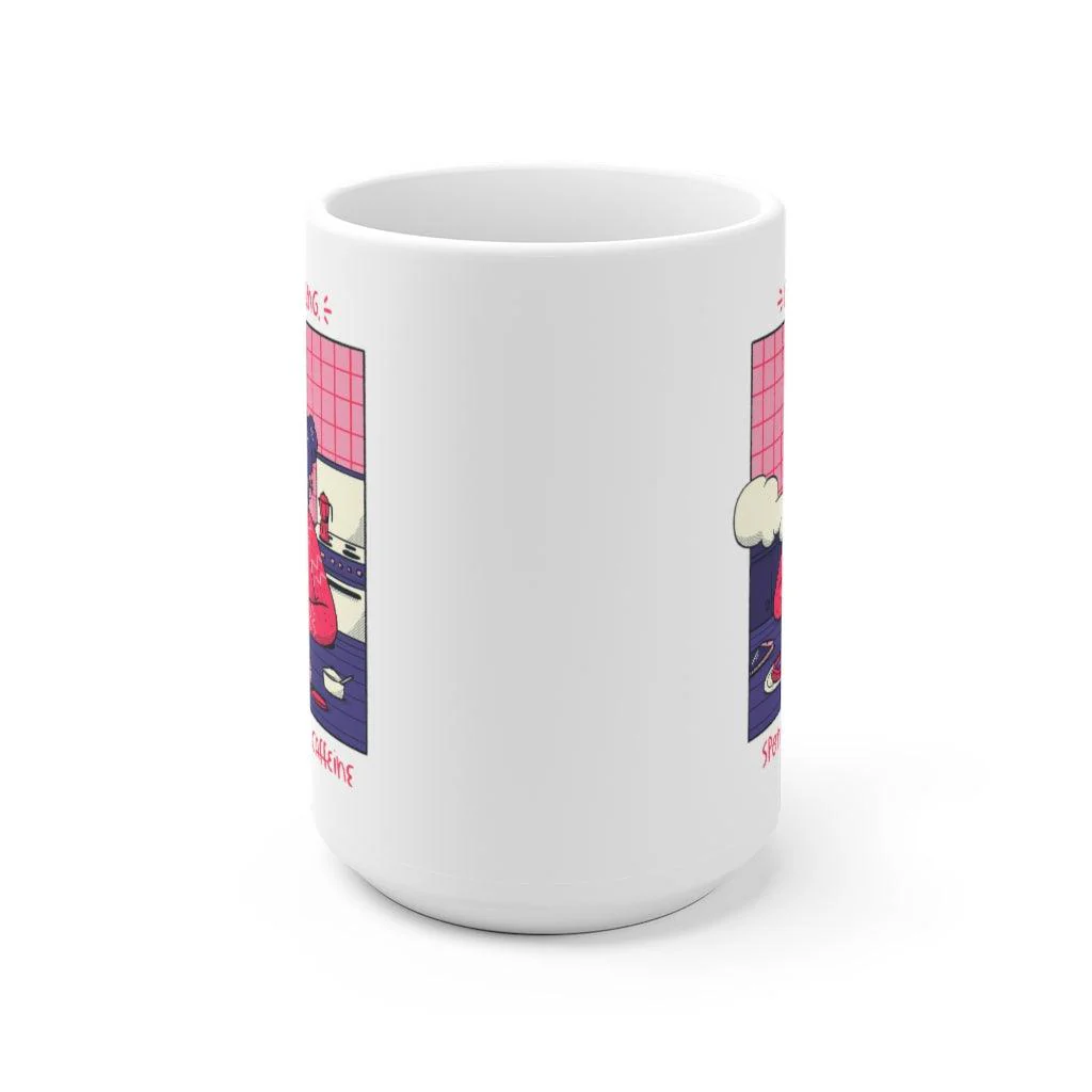 Overthinking Cute Girl Ceramic Mug - Image 3