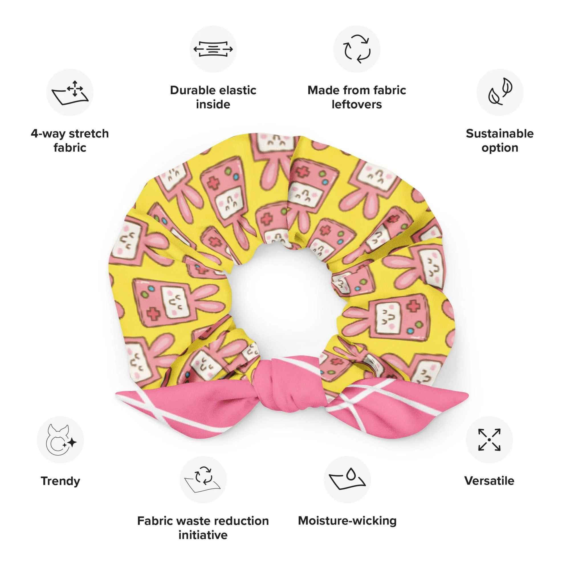 Pink Gameboy Gamer Scrunchie - Image 3