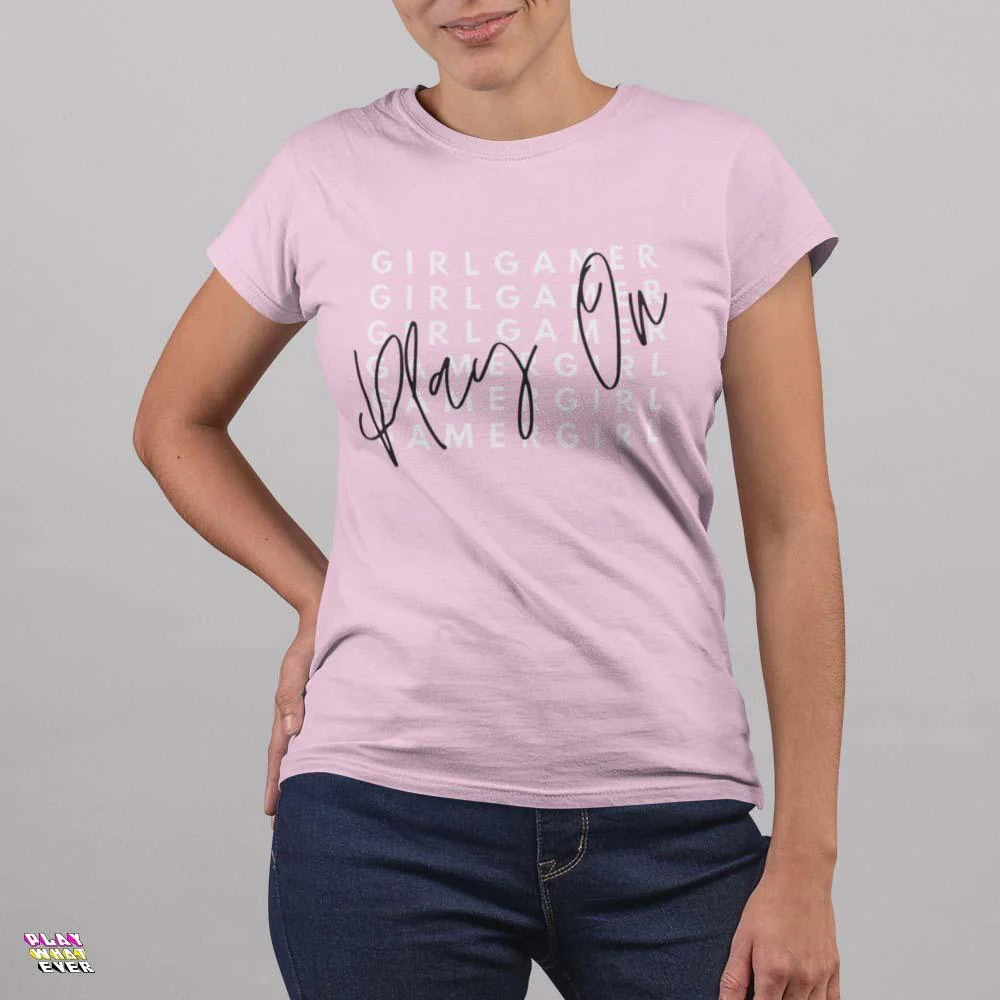 Play On Girl Gamer Cute Women's T-Shirt - Image 3