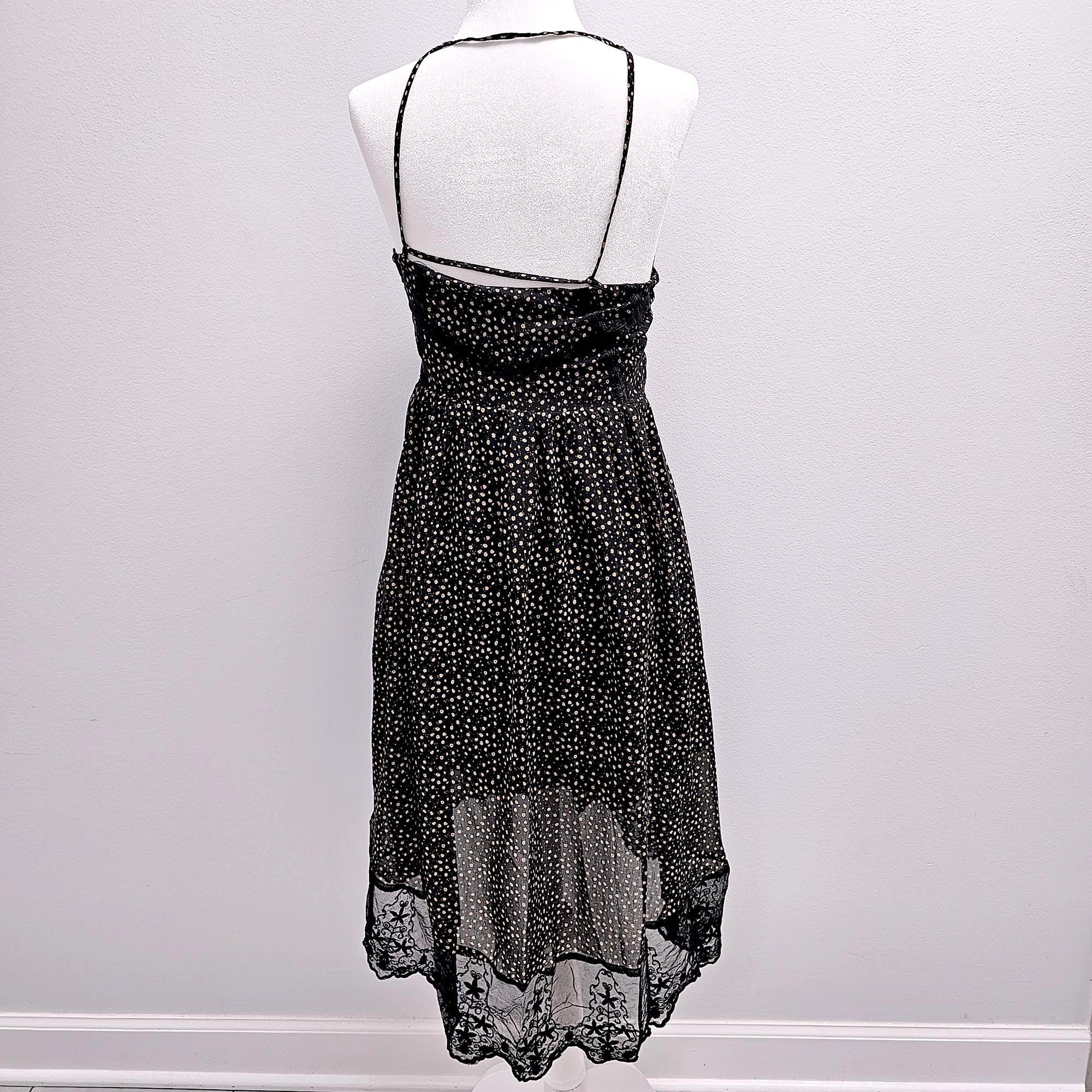 Preloved: Lace and Ribbon Dark Goth Summer Dress - Image 3