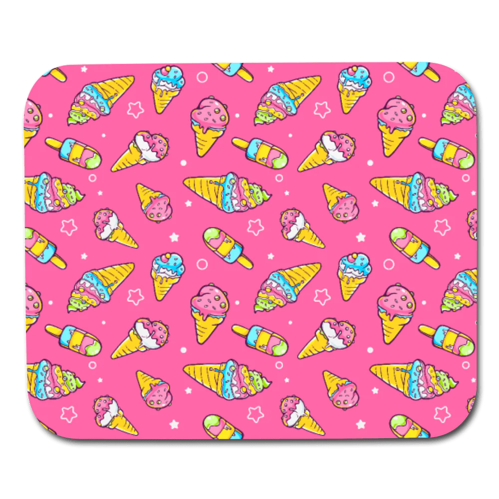 Pretty in Pink Ice Cream Mouse Pad – Sweet, Stylish, and Fun
