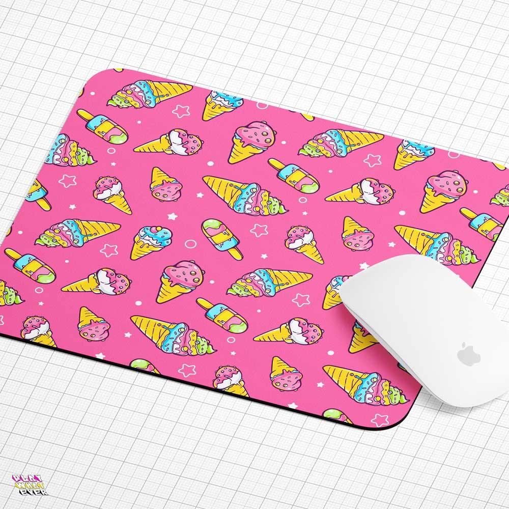Pretty in Pink Ice Cream Mouse Pad – Sweet, Stylish, and Fun - Image 5