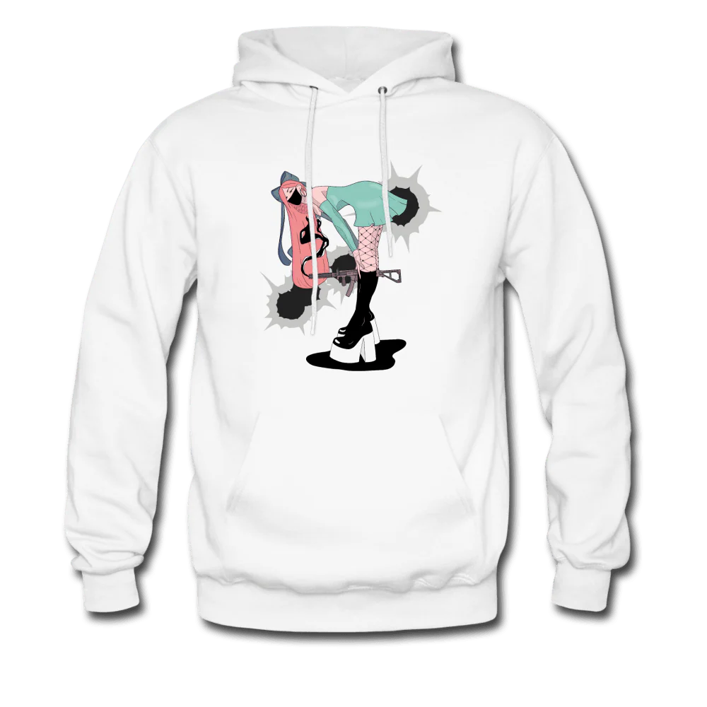 Punk Gunslinger Anime Girl Hoodie - Image 3