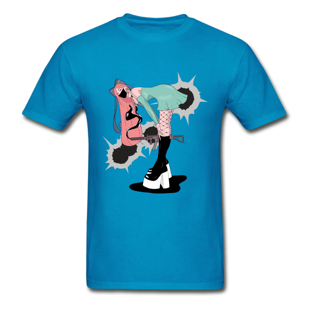 Punk Gunslinger Anime Girl Ultra Cotton T-Shirt - Image 5