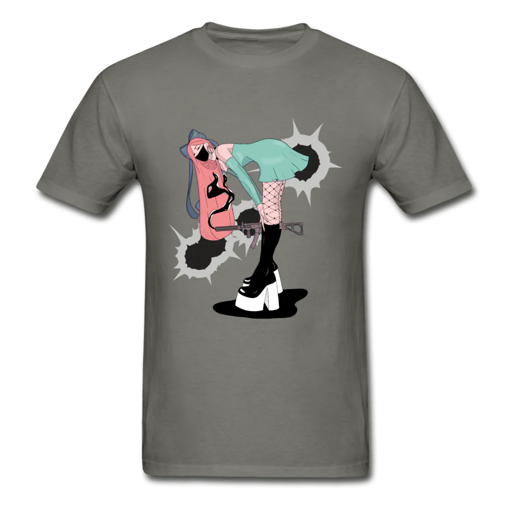 Punk Gunslinger Anime Girl Ultra Cotton T-Shirt - Image 7