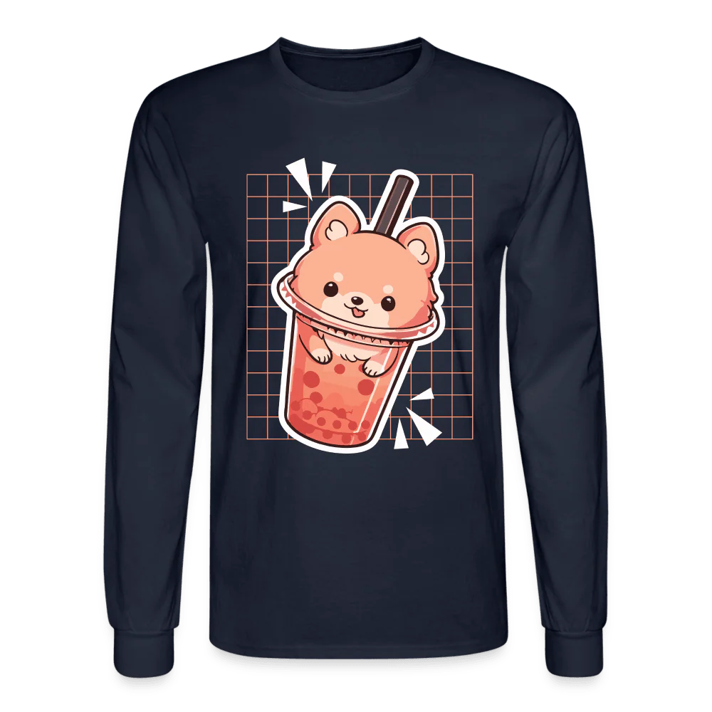 Puppy Bubble Tea Long Sleeve T-Shirt - Image 2
