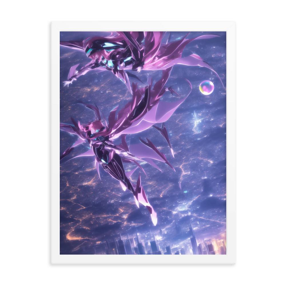 Purple Tinted Galaxy Anime Futuristic Poster - Image 11