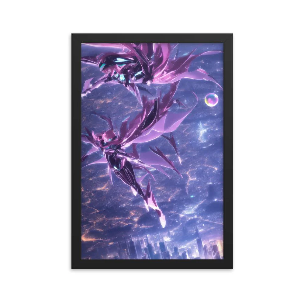 Purple Tinted Galaxy Anime Futuristic Poster - Image 4