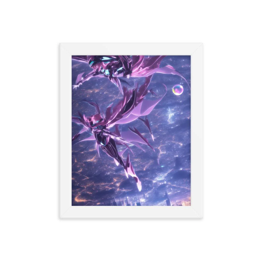 Purple Tinted Galaxy Anime Futuristic Poster - Image 7