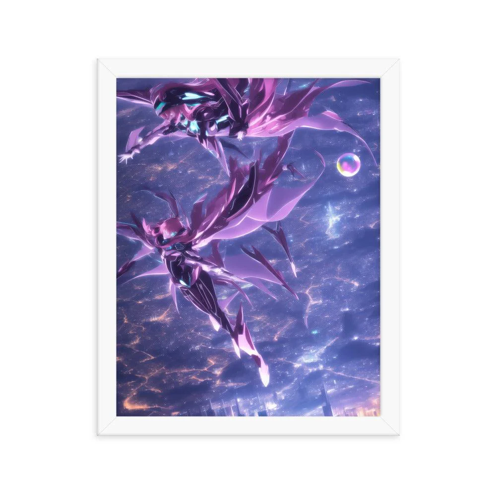 Purple Tinted Galaxy Anime Futuristic Poster - Image 8