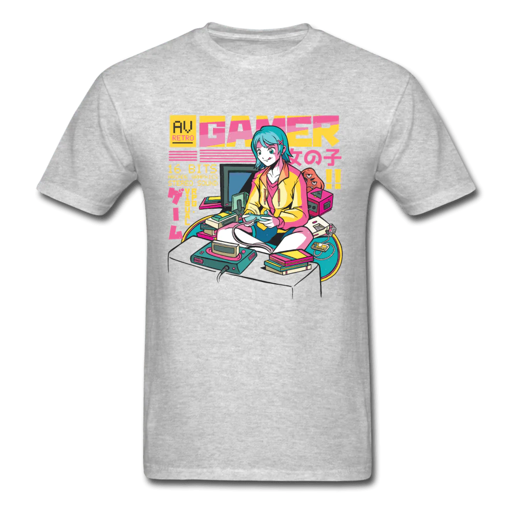 Retro Classic Gamer Girl Unisex T-Shirt - Image 4