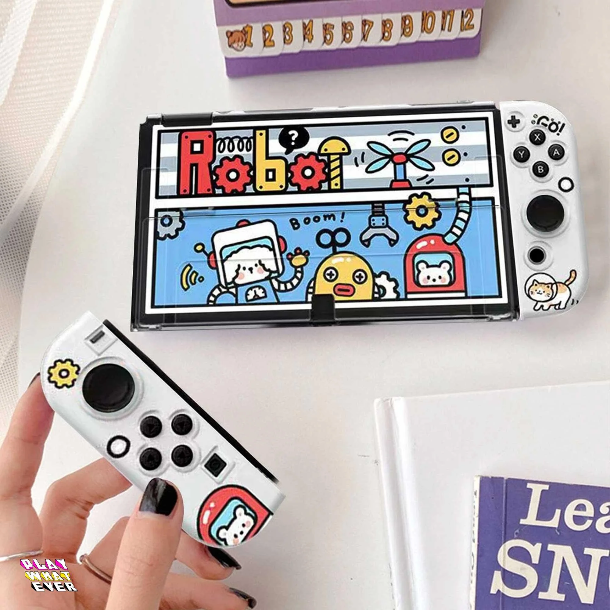 Robots and Aliens Science Nintendo Switch Case - Image 2