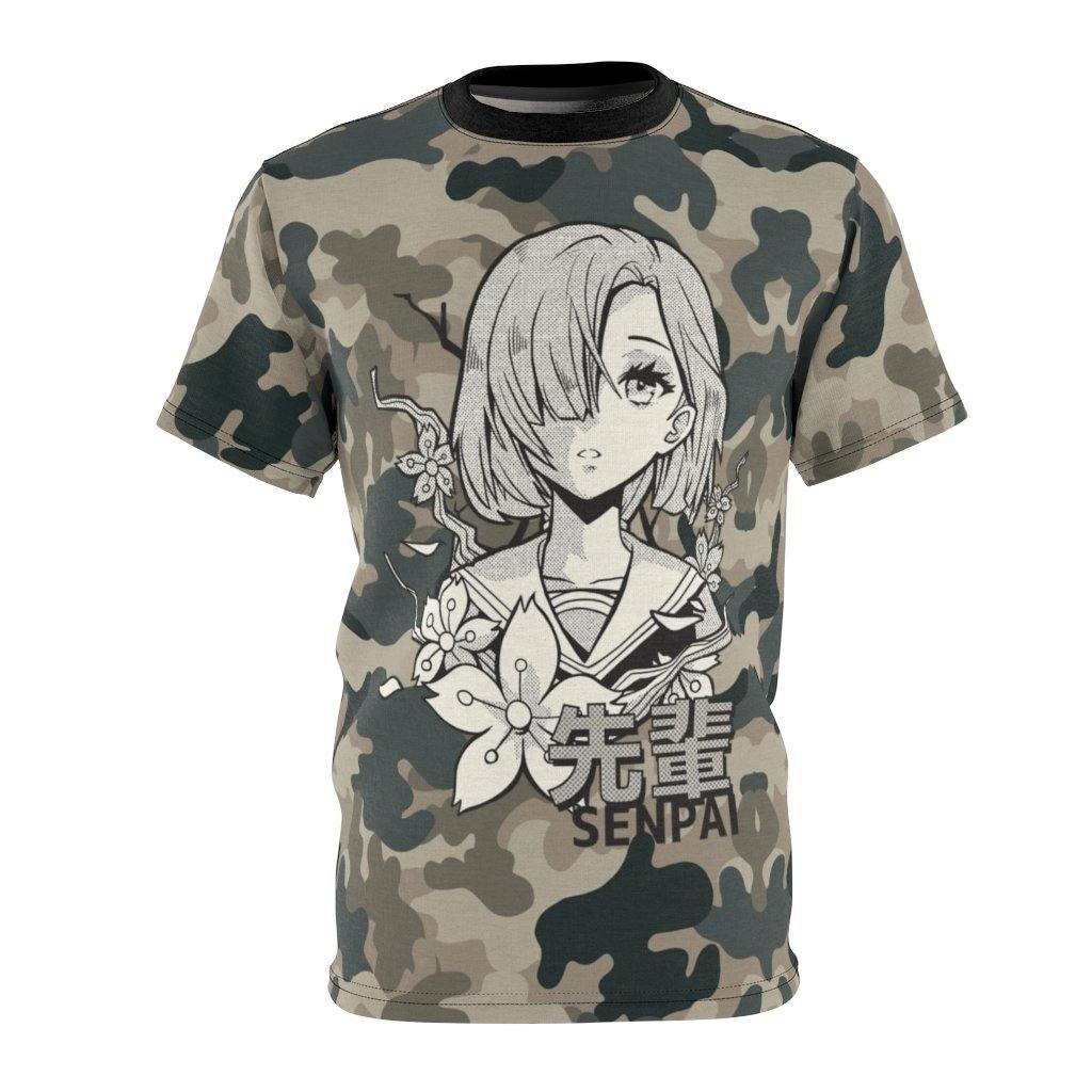 Senpai Anime Girl Army Calls Unisex AOP Tee