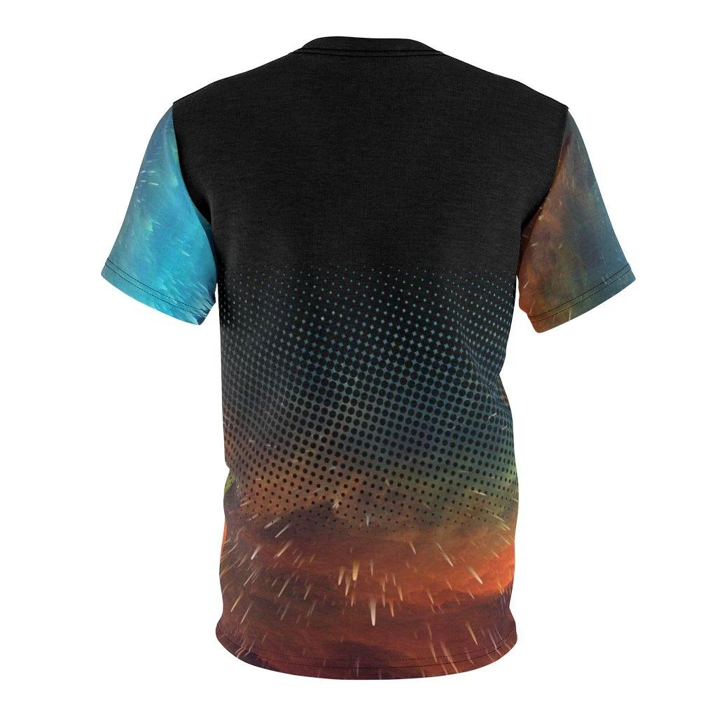 Skating Over The Nebula Astronaut Unisex Shirt - Image 3