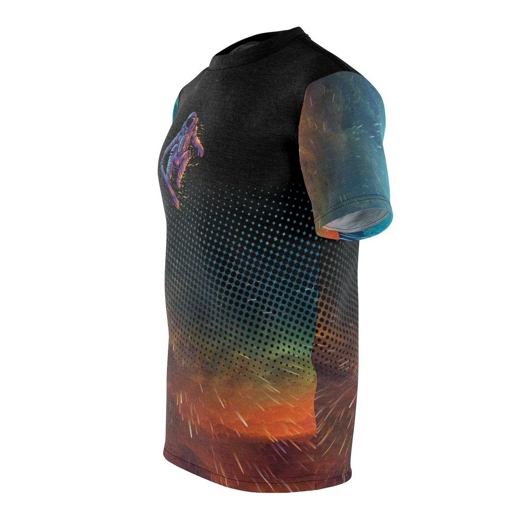 Skating Over The Nebula Astronaut Unisex Shirt - Image 5
