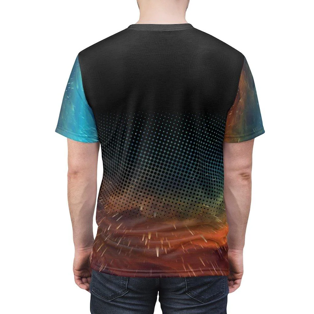 Skating Over The Nebula Astronaut Unisex Shirt - Image 6