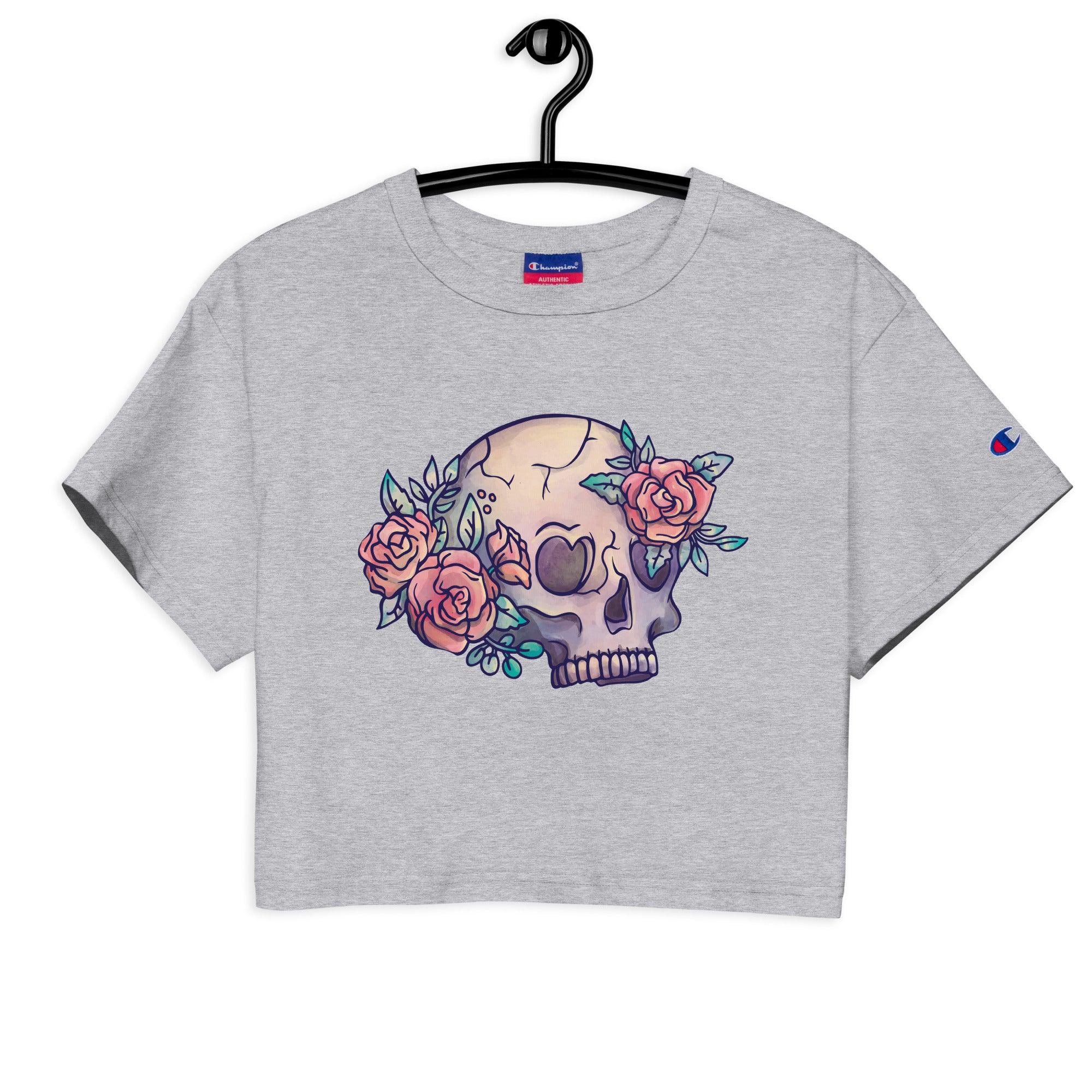 Skulls and Roses Champion Crop Top - Image 3