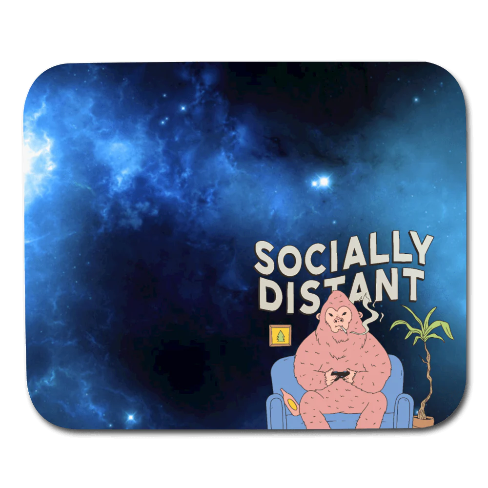 Pink Gorilla Gaming Mouse Pad – Socially Distant Vibes, Fun & Functional