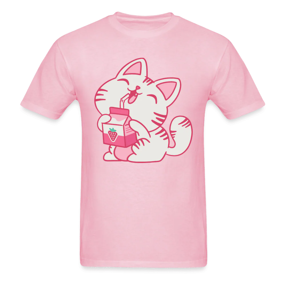 Strawberry Milk Kawaii Neko Cat T-Shirt