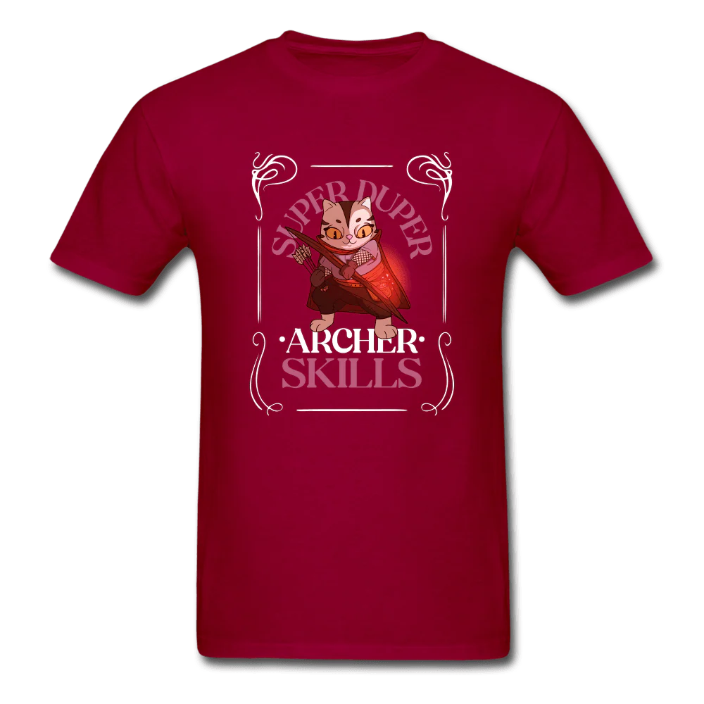 Super Duper Archer Skills Magic Cat Gamer Shirt - Image 3