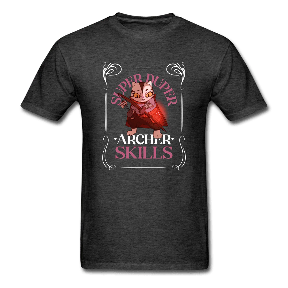 Super Duper Archer Skills Magic Cat Gamer Shirt - Image 4