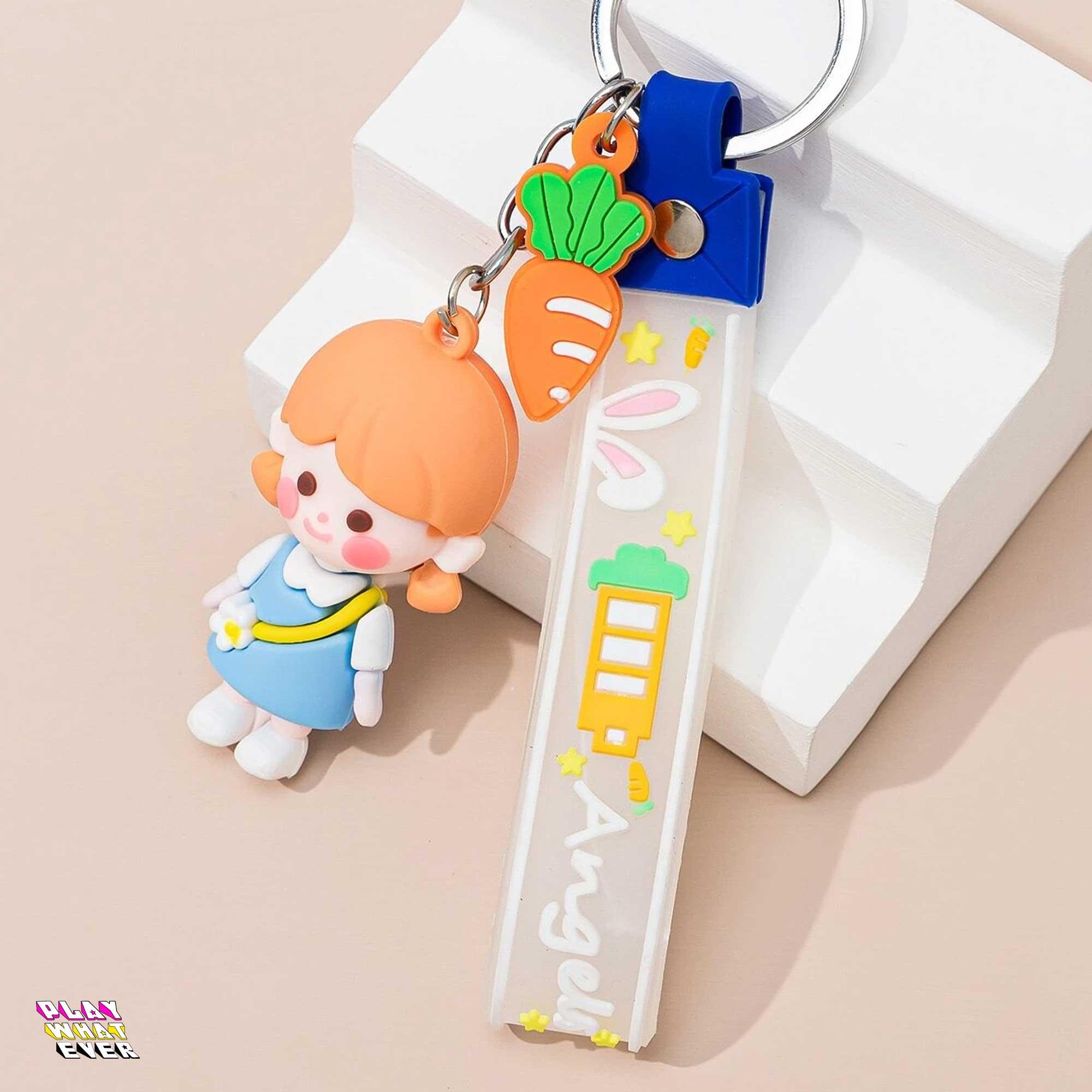 Sweet Angela Loves Rabbits Keychain - Image 2