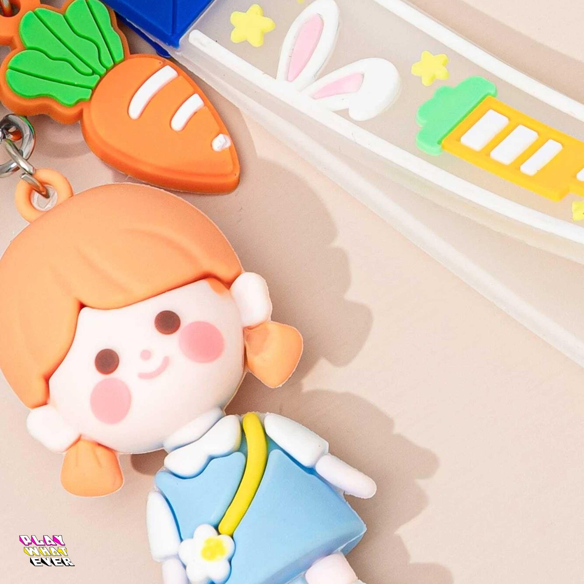 Sweet Angela Loves Rabbits Keychain - Image 3