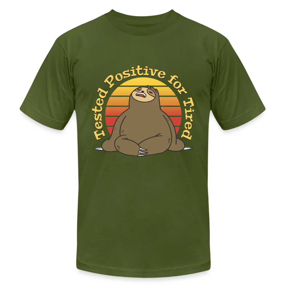 Tested Positive for Tired Funny Sloth T-Shirt - Image 5