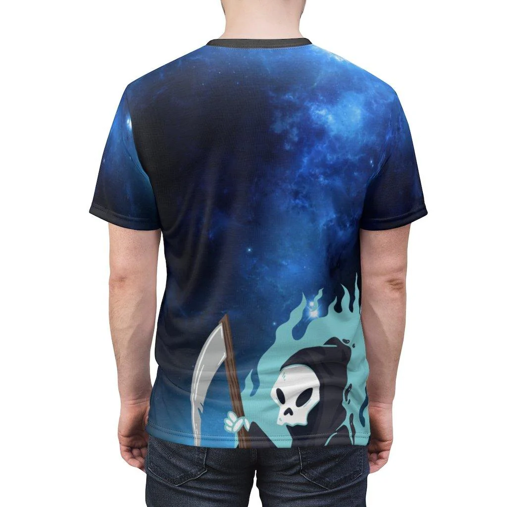 The Cat Knight of Death Unisex AOP Tee - Image 6