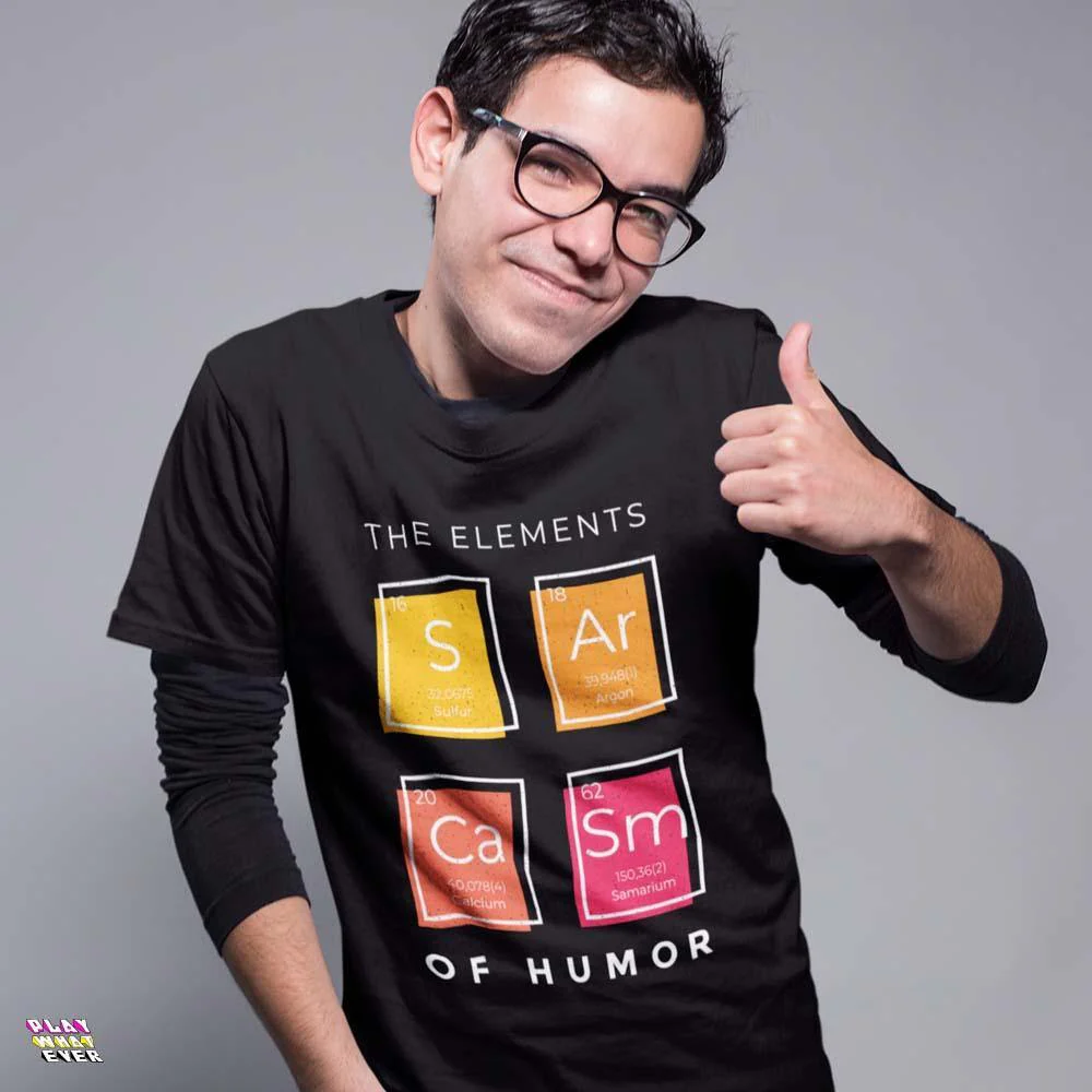The Elements of Humor Sarcasm Unisex T-Shirt - Image 2