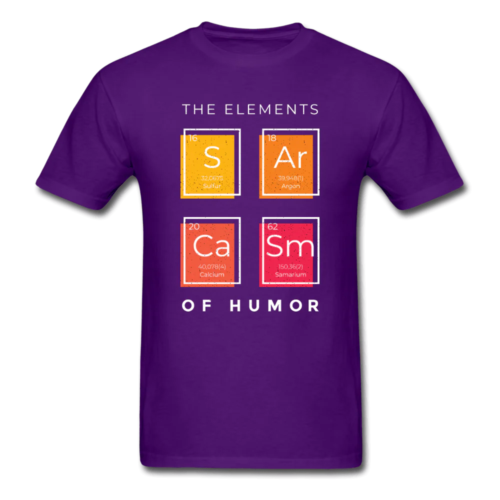 The Elements of Humor Sarcasm Unisex T-Shirt - Image 4
