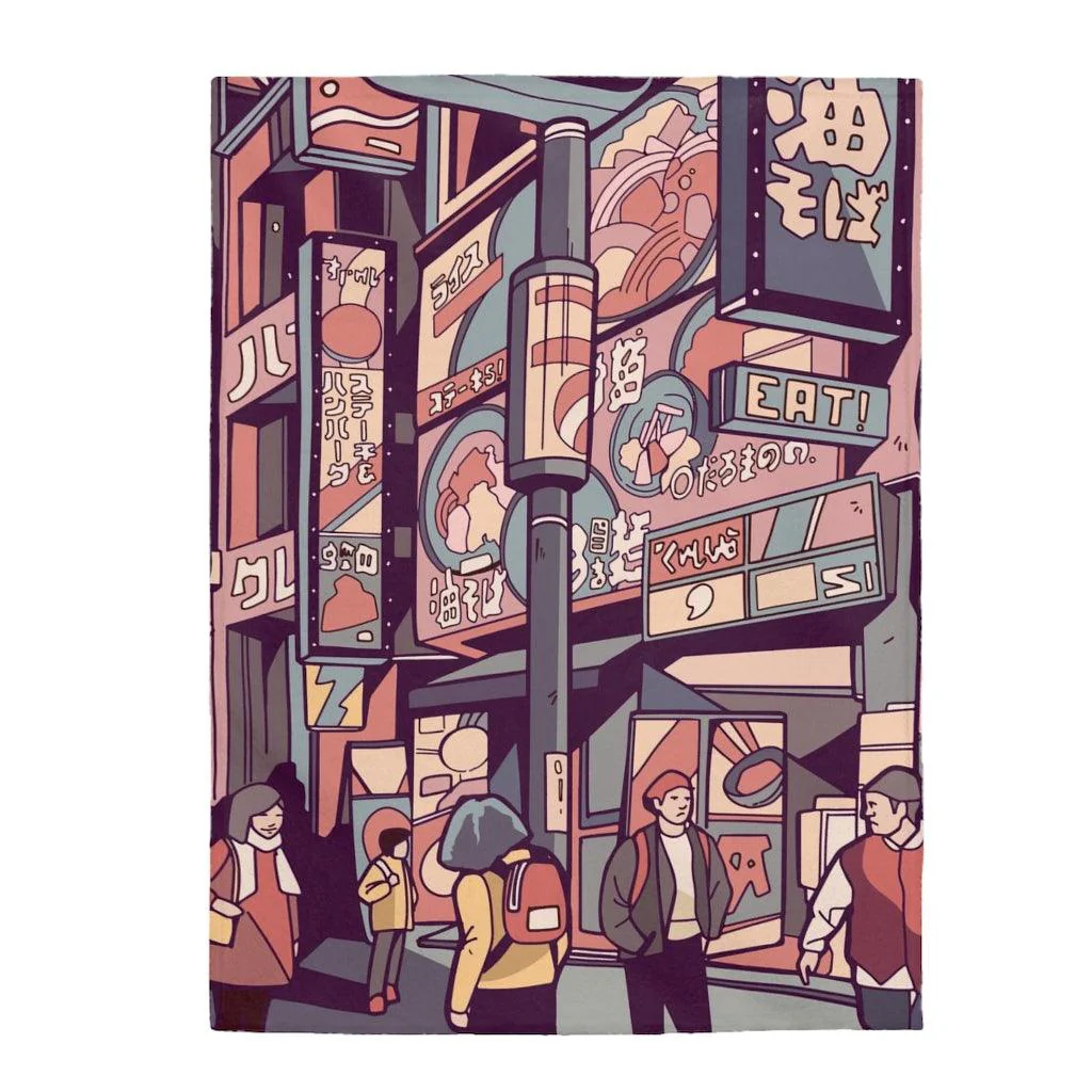 The Streets of Anime Blanket - Image 7
