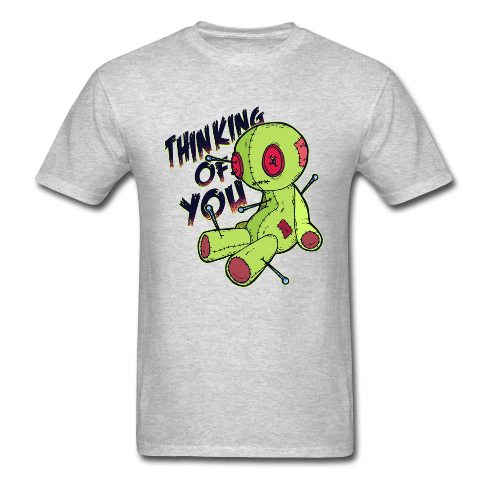 Thinking of You Voodoo Doll Funny Unisex T-Shirt - Image 7