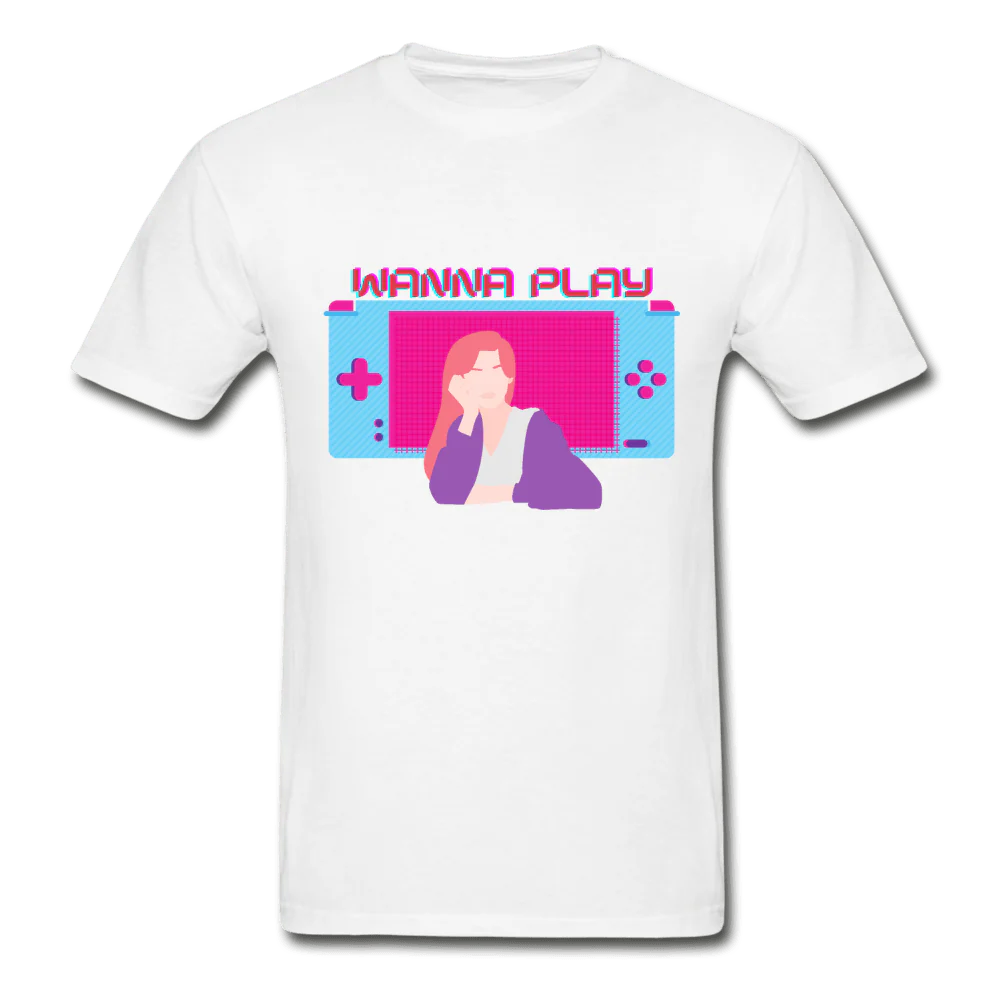 Wanna Play Retro Gameboy Gaming T-Shirt - Image 4