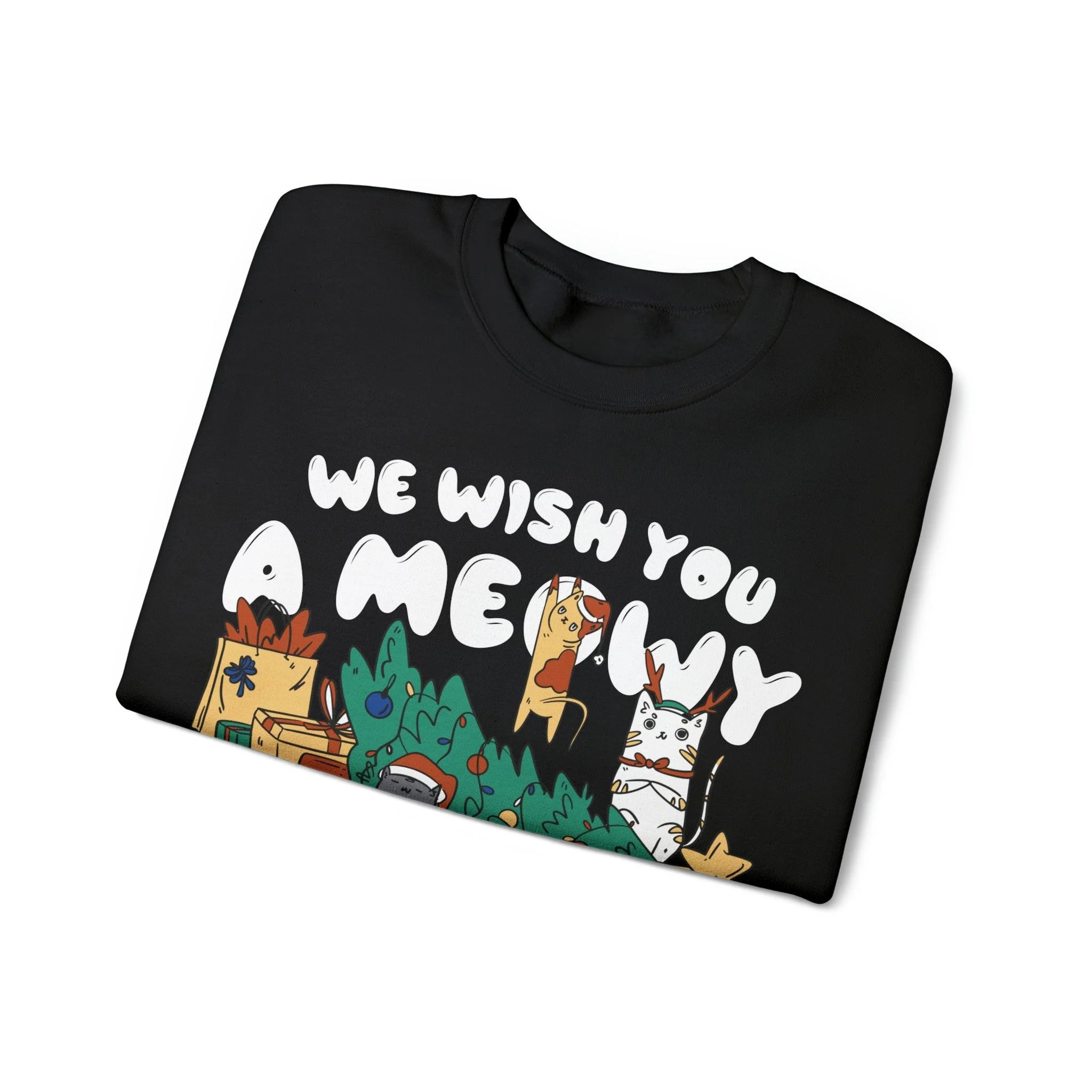 Wish You a Meowy Christmas Sweatshirt - Image 4