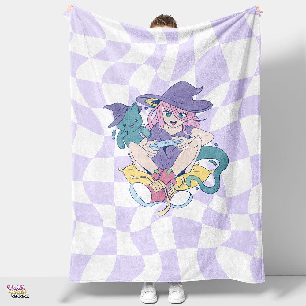 Witch Gamer will Win Kawaii Anime Blanket