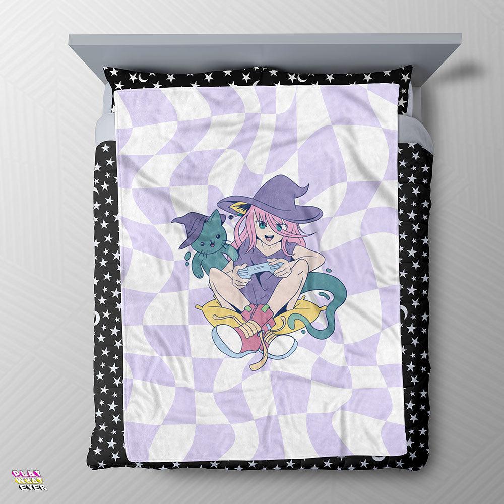 Witch Gamer will Win Kawaii Anime Blanket - Image 2