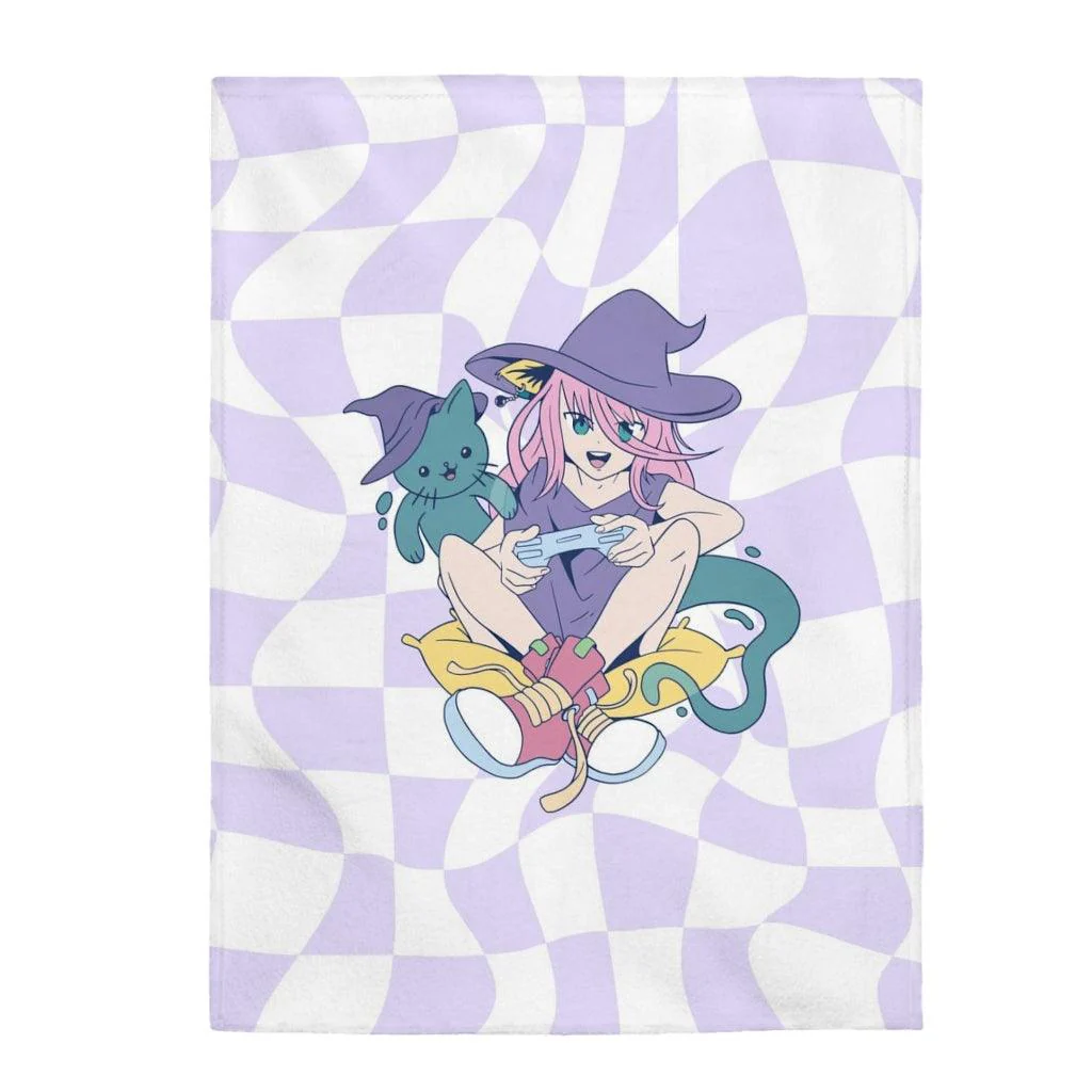 Witch Gamer will Win Kawaii Anime Blanket - Image 5