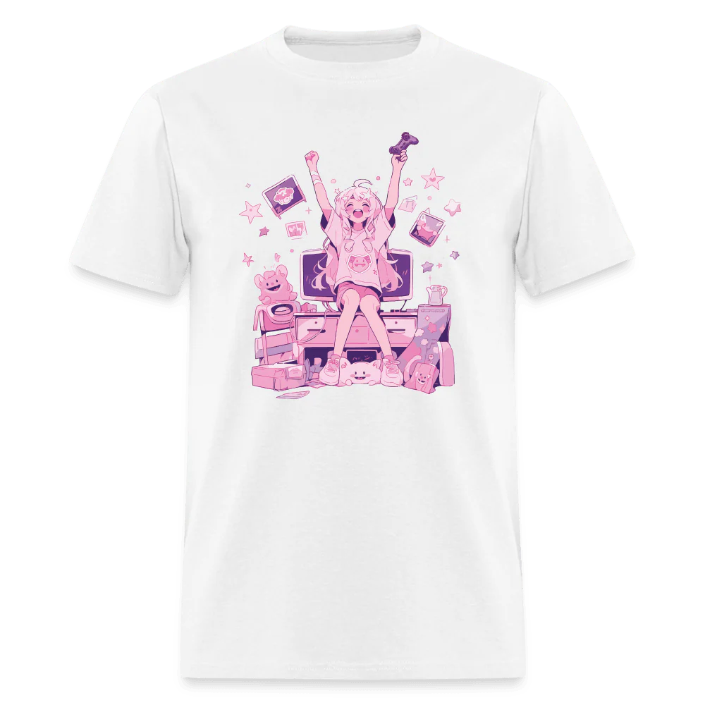 Yay! Girl Gamer Wins Pink Gaming Room T-Shirt